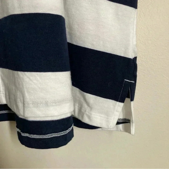 Old Navy Women's 3X NWT Navy and White Striped Cotton Dress with Pockets - Picture 3 of 10